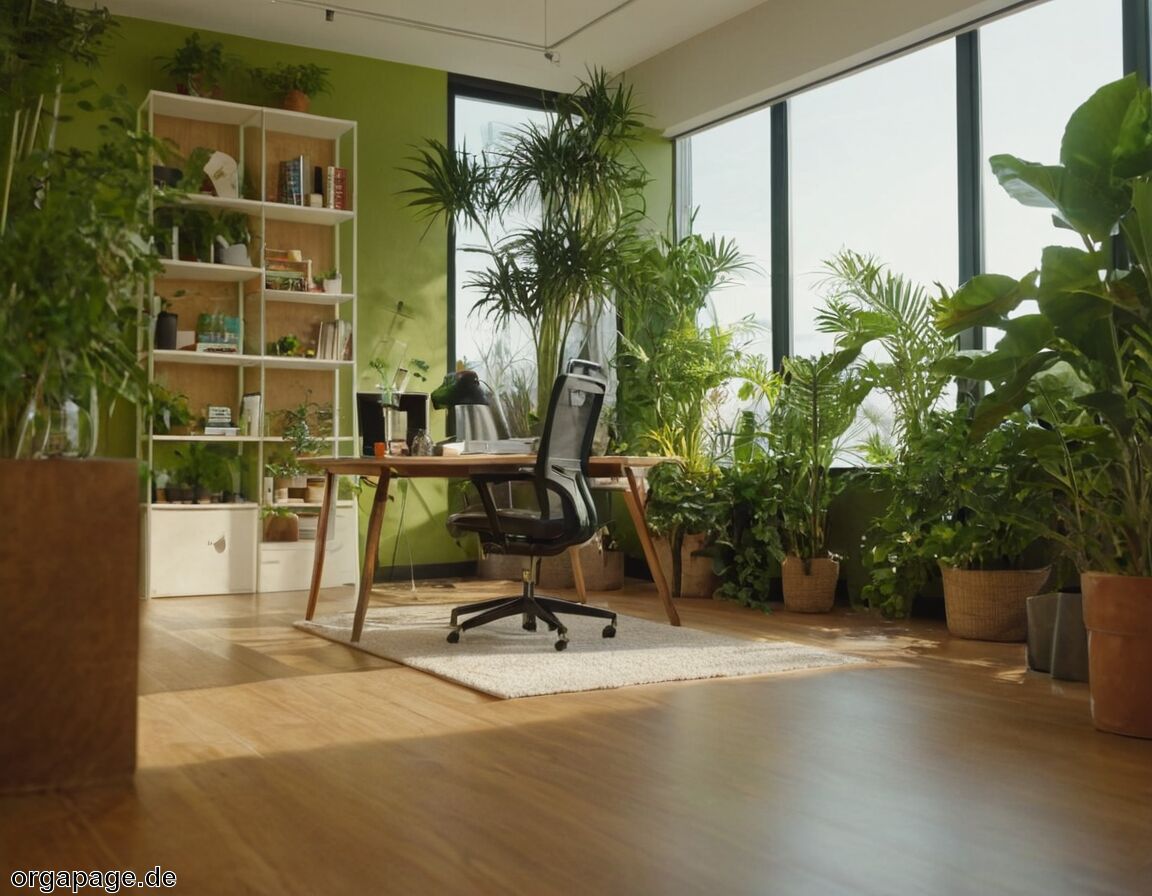 Pflanzen zur Verbesserung der Raumluft   - Büro organisieren nachhaltig: Ordnung mit umweltfreundlichen Lösungen