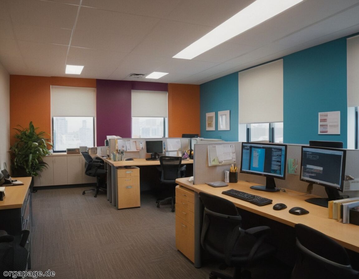 Ordnungssysteme für verschiedene Farben anpassen   - Büro organisieren mit Farben und Zonen: Übersicht auf einen Blick